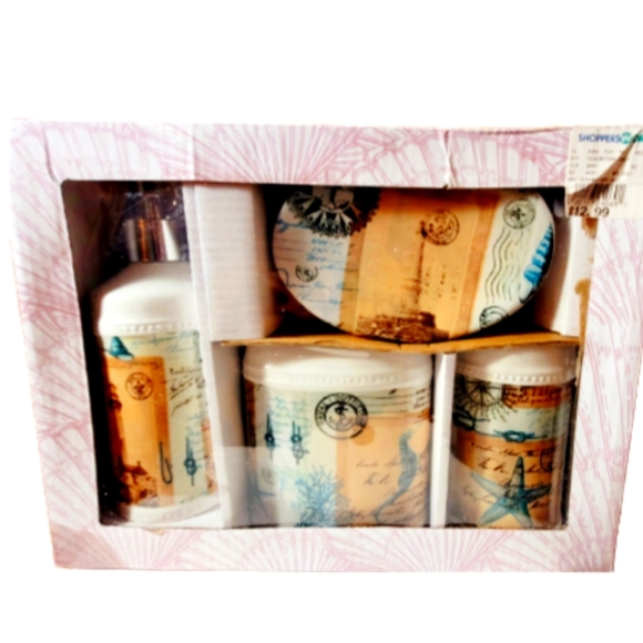 Sail Away Ceramic 4 Piece Bath Set - Picture 2 of 3